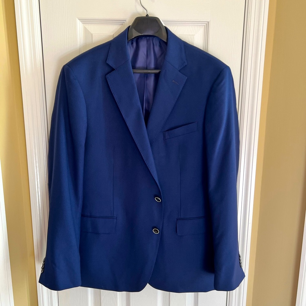 100% wool Joseph Abboud blue sports jacket 46R
